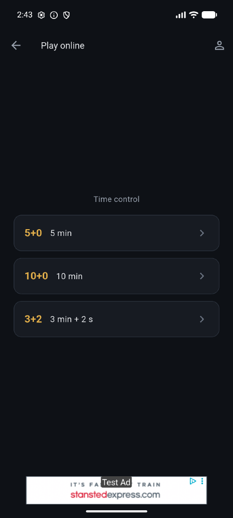 Online matchmaking with time controls